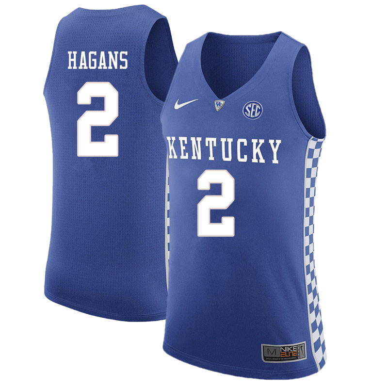 Men #2 Ashton Hagans Kentucky Wildcats College Basketball Jersyes Sale-Blue - Click Image to Close